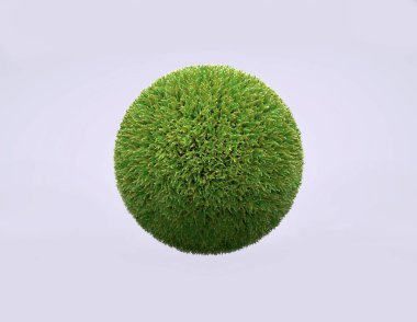 Açık renkli, 3d çizim gezegende çimen