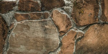 Tuğla duvar doku eski taş duvar arka plan, yakın çekim