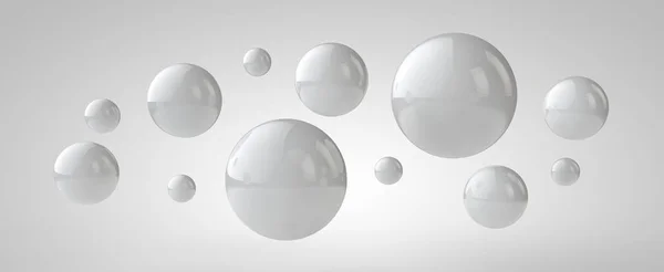 3d topları beyaz arka plan, 3d çizim