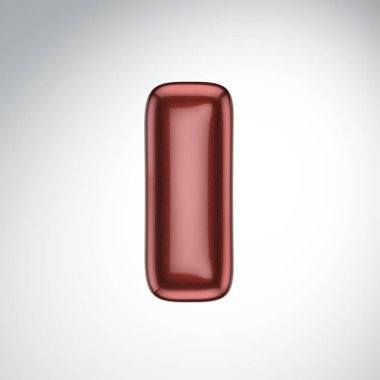 Kabarcık yazı tipiyle ışıltı Isola parlak boya mektup ben 3d render