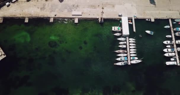 Vista aérea de Odessa del club náutico en un día soleado — Vídeos de Stock