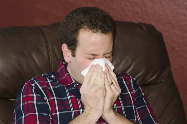 Saisonale Allergien haben dich runtergeholt? Stockbild