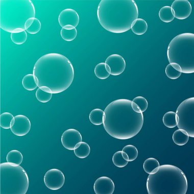 kabarcıkları ile mavi okyanus 