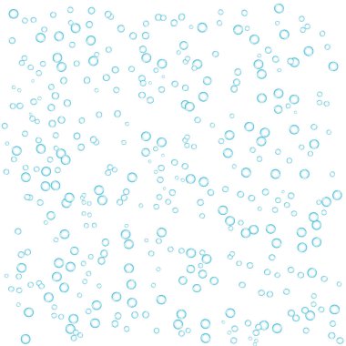 Beyaz arka plan mavi kabarcıkları