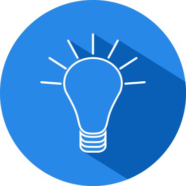 Vektör simge ışık lamba. Fikir sembolü.