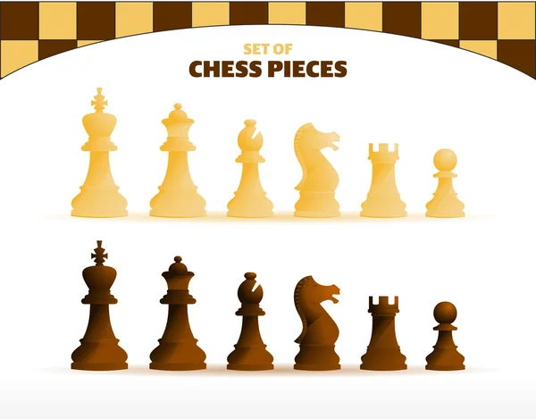 Σύνολο κομματιών σκακιού. — Διανυσματικό Αρχείο