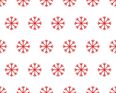 Vektör çizim Noel kar taneleri ile seamless modeli. Beyaz arka plan. Ambalaj kağıt, paketler, vb. bir kazak tasarımında kullanılabilir.