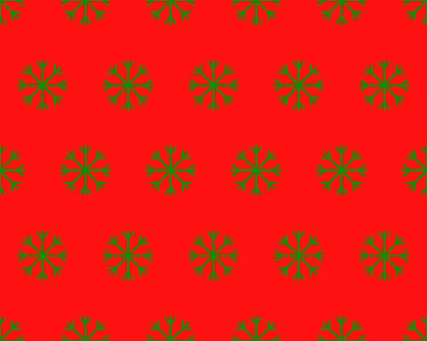 Ilustração vetorial do padrão sem costura de Natal com flocos de neve. Fundo vermelho. Pode ser usado no design de uma camisola, papel de embrulho, embalagens, etc. . — Vetor de Stock