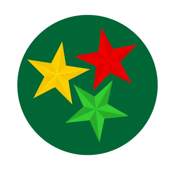 Icono vectorial ilustración de estrellas. Diseño plano. Se puede utilizar como icono de Navidad . — Vector de stock