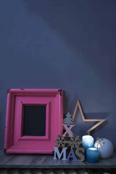 Noel bodegon ahşap ve saman ile