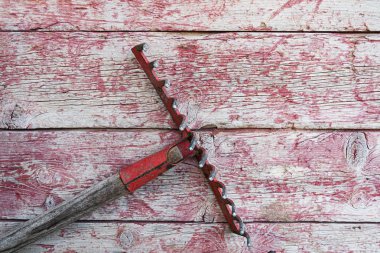 Bahçe komisyon eski kurulları arka plan ve aşınmış boya