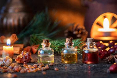 Noel yağları tütsü ve tütsü karışımı.