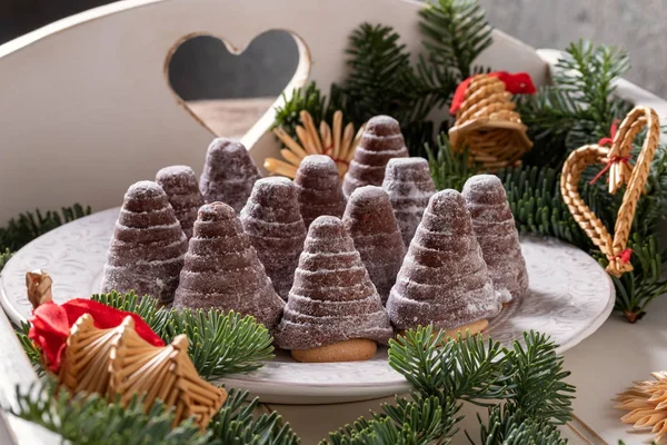 蜂窝-捷克传统圣诞饼干 — 图库照片