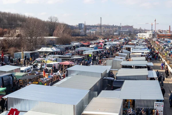 Stand al mercatino delle pulci U Elektry a Praga, Repubblica Ceca — Foto Stock