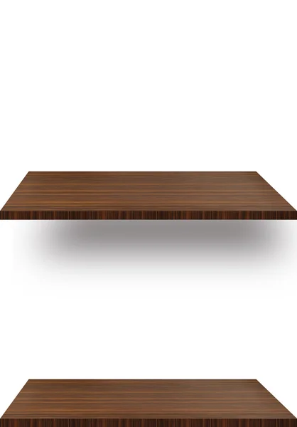 Fa asztal és elszigetelt. a háttér — Stock Fotó