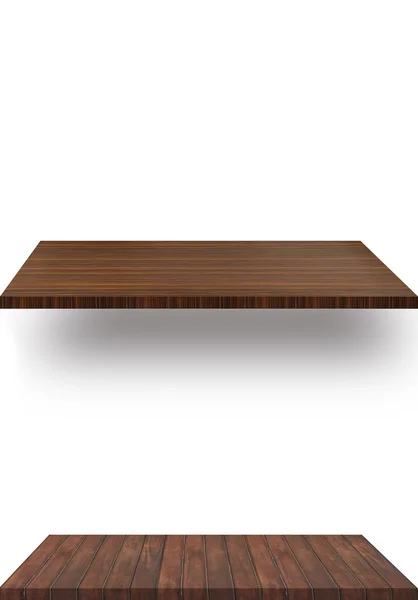 Mesa de madeira isolada. em segundo plano — Fotografia de Stock