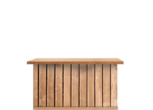 Mesa de madeira isolada. em segundo plano — Fotografia de Stock