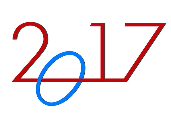 Mutlu yeni yıl 2017 yeşil bokeh arka plan üzerinde. 