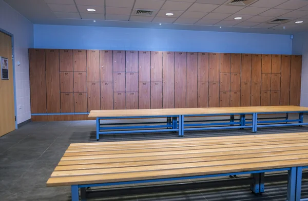 Public changing room with lockers