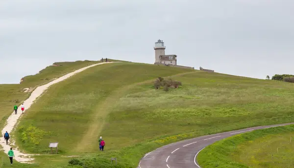 Yürüyüşe ve Belle Toute deniz feneri ile Beachy Head görmek