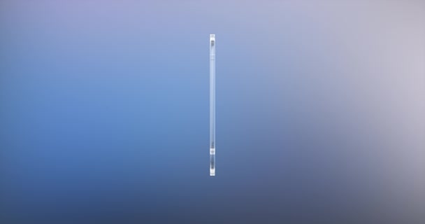 回形针玻璃 3d 图标 — 图库视频影像