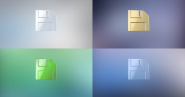 Yumuşak ve sarkık yuvarlak yüzey 3d simgesi