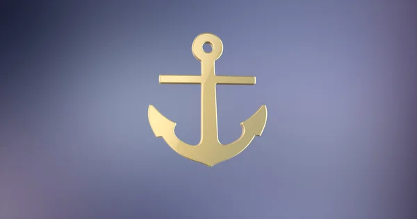 Deniz demir altın 3d simgesi