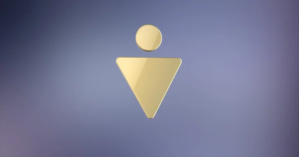 Gents logga guld 3d ikonen — Stockfoto
