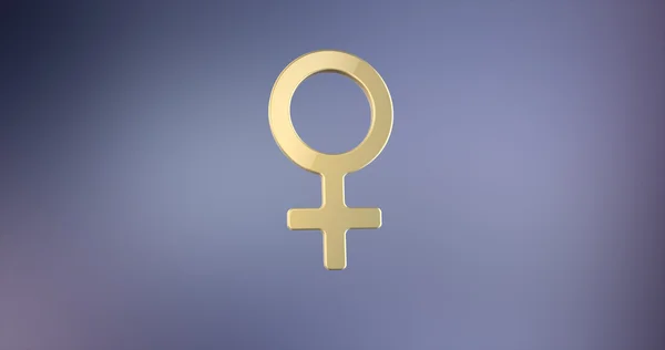 Woman Gender Gold 3d Icon — Stock Photo, Image