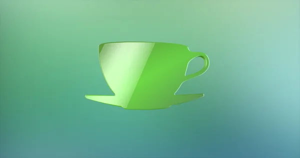 Icona di colore 3d tazza di caffè — Foto Stock