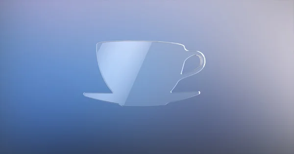 Kaffekopp glas 3d ikonen — Stockfoto