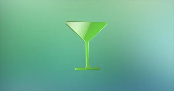 Wineglass χρώμα 3d εικονίδιο — Φωτογραφία Αρχείου