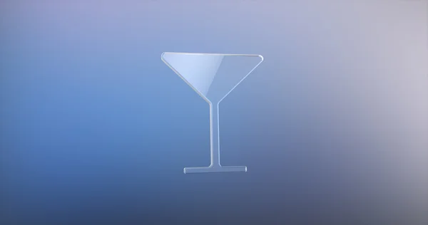 ワイングラス ガラス 3 d アイコン — ストック写真