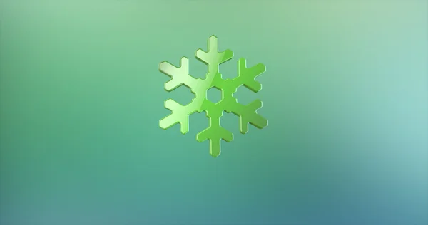 Icona 3d a colori fiocco di neve — Foto Stock