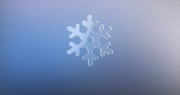 Sneeuwvlok glas 3D-pictogram — Stockfoto