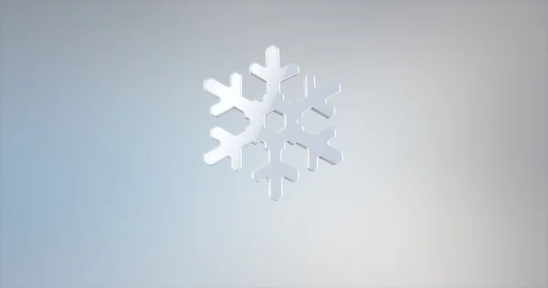 Floco de neve branco 3d ícone — Fotografia de Stock