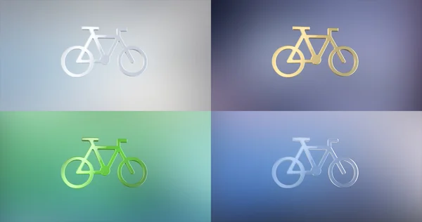 Fiets 3D-pictogram — Stockfoto