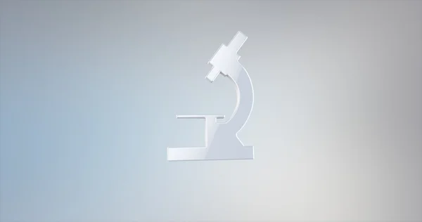Mikroskop beyaz 3d simgesi