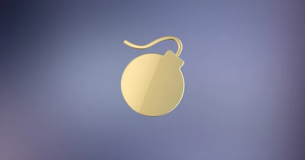 Bomba de oro 3d icono — Foto de Stock