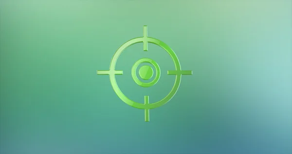 Target Crosshair Color 3d Icon — Stock Photo, Image
