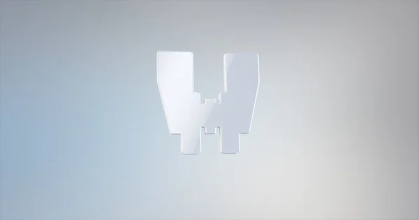 Dürbün beyaz 3d simgesi
