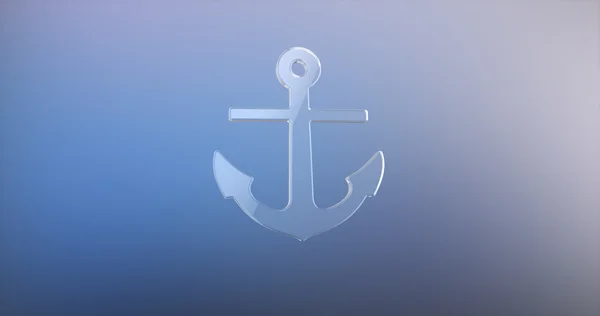 Морська якірна скляна 3d ікона Ліцензійні Стокові Фото