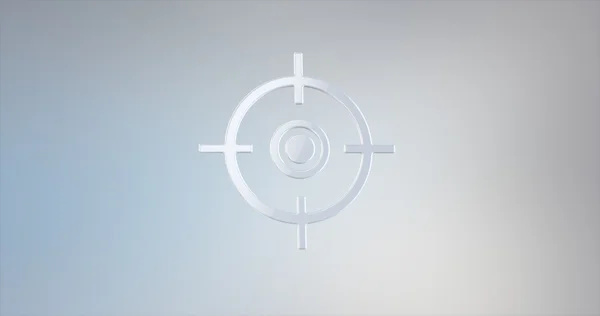 Target Crosshair White 3d Icon Royalty Free Stock Images