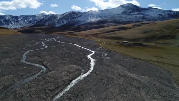 Altay Yükseklikten Kırmızı Altay Dağlarında Rusya Sibirya Altay Cumhuriyeti Altay — Stok video