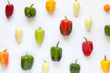 Beyaz renkli biber yaratıcı düzenleme desen 