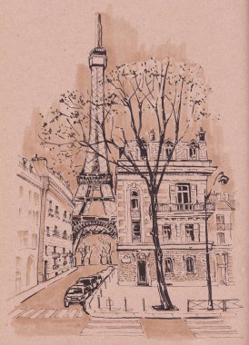 Paris sokaklarında. Kentsel eskiz.