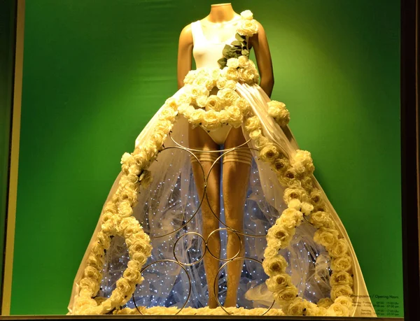 Bir dükkan pencerede elbise