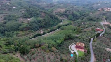 gün batımı ışık drone ile yapılan muhteşem Toskana köprü