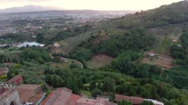 gün batımı ışık drone ile yapılan muhteşem Toskana köprü
