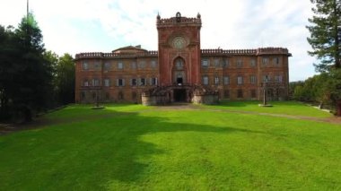 Hava atış, muhteşem İtalyan sammezzano Kalesi, ortaçağ mimarisi 